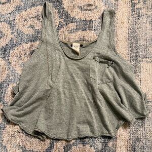 Free People Green Stevie Crop Top XS Excellent Condition
